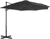 Parasole ogrodowe - vidaXL Parasol wiszący z aluminiowym słupkiem, 300 cm, antracytowy - miniaturka - grafika 1