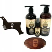 Kosmetyki i akcesoria do pielęgnacji brody - Zestaw Do Brody Kosmetyki + Szczotka + Szablon - miniaturka - grafika 1