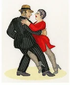 Pasmanteria - Bothy Threads Bothy Threads Zestaw do haftu krzyżykowego "Es gehören zwei dazu", 22 x 27 cm, XBC5, wzór liczenia XBC5 - miniaturka - grafika 1