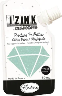 Aladine Farba brokatowa, Pastelowa zieleń, 80 ml - Farby i media malarskie - miniaturka - grafika 7
