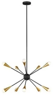 Feiss Industrialna LAMPA wisząca FE-JAX10-MB Elstead metalowa OPRAWA loftowy ZWIS pająk explosion mosiądz czarny FE-JAX10-MB - Lampy sufitowe - miniaturka - grafika 6