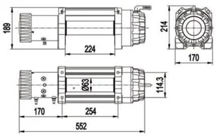 Escape 818 Wyciągarka EVO 9500 lbs [4309 kg] IP68 z liną syntetyczną 12V lina 10 mm czerwona dyneema 28m 10400kg +hak) 81877769 77769-uniw - Wciągarki - miniaturka - grafika 3