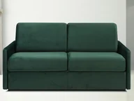 Sofy i kanapy - Vente-Unique 3-osobowa rozkładana sofa z weluru CALIFE - Kolor zielony - Łóżko 140 cm - Materac 14cm - miniaturka - grafika 1