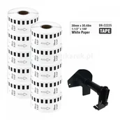Etykiety do drukarek - Brother strefadrukarek.pl Zestaw taśm DK-22225 10 sztuk + uchwyt 38mm x 30,48m - zamiennik |OSZCZĘDZAJ DO 80% - ZADZWOŃ! 730811399 PROMOCJA! SET-10-BU-DK-22225 - miniaturka - grafika 1