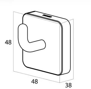 Tiger Onu Haczyk duży stal szczotkowana 13196.3.09.46 - Wieszaki łazienkowe - miniaturka - grafika 3