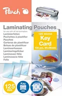 Folie do laminatora - Peach PP525  09 folii do laminowania Key card, 64 X 99 MM, 100 sztuk, 125 Mic PP525-09 - miniaturka - grafika 1