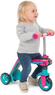 Smoby Hulajnoga 2w1 różowa (750603) - Hulajnogi - miniaturka - grafika 7