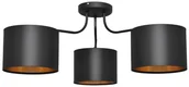Lampy sufitowe - Alba Helam Żyrandol natynkowy 3xE27/60W/230V czarny/złoty - miniaturka - grafika 1