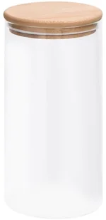 vidaXL vidaXL Szklane słoje z bambusową pokrywką 4 szt. 1200 ml 150705 - Pojemniki kuchenne - miniaturka - grafika 2