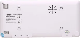Orno Zestaw wideodomofonowy bezsłuchawkowy, kolor, 7" LCD, pin hole, pamięć, z czytnikiem breloków zbliżeniowych, biały, ARCUS RFID OR-VID-JS-1053/W - Wideodomofony - miniaturka - grafika 9