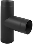 Kominy i akcesoria - Darco Trójnik czarny 90 stopni 160 mm - miniaturka - grafika 1