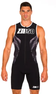 Zerod Koszulka triathlonowa męska RACER SINGLET black vivacity - Koszulki sportowe męskie - miniaturka - grafika 4