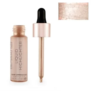 Makeup Revolution Liquid Highlighter 18 ml Rozświetlacz w płynie Luminous Gold Makeup Revolution - Rozświetlacze do twarzy i ciała - miniaturka - grafika 3