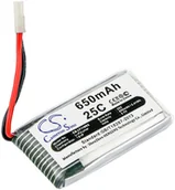 Akcesoria do kas i terminali - Cameron Sino Hubsan H107 H107C-A24 650mAh 2.41Wh Li-Polymer 3.7V Cameron Sino) CS-LT118RX - miniaturka - grafika 1