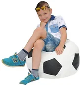 Pufy i podnóżki - Pufa piłka XL worek biało-czarna - miniaturka - grafika 1