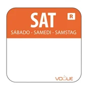 Opakowania gastronomiczne - Vogue Naklejka sobota | 1000 szt. L936 - miniaturka - grafika 1