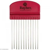 Quilling - Rayher Hobby Rayher 71934000 grzebień do quillingu, 10,5 x 6,5 cm, z 12 ząbkowanym wzorem, SB-Btl 1Stück 71-934-000 - miniaturka - grafika 1