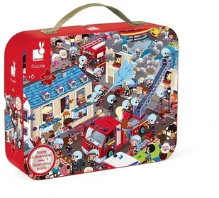 Janod Puzzle obserwacyjne w walizce Straż pożarna 3700217327934 - Puzzle - miniaturka - grafika 2