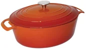 Naczynia żaroodporne - Vogue Naczynie żaroodporne owalne | pomarańczowe | 5L - 6L GH312 - miniaturka - grafika 1