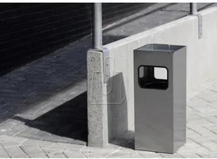 Durable Kosz z popielnicą kwadratowy 17L srebrny 333123 - Kosze na śmieci - miniaturka - grafika 2
