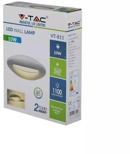 v-tac Kinkiet Ścienny V-TAC 10W LED Czarny VT-811 3000K 1100lm - Lampy ścienne - miniaturka - grafika 8
