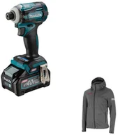 Klucze udarowe - MAKITA Akumulatorowa zakrętarka udarowa 1/4", 40V max Li-Ion, 2x4,0Ah, serii XGT + kurtka softshell z logo XGT [R-0367] TD001GM201 - miniaturka - grafika 1