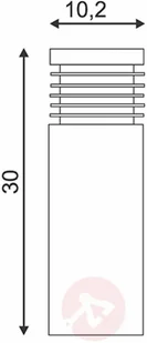 SLV Lampa stojąca zewnętrzna 230063 1x20 W E27 IP44 Stali szlachetnej (szczotkow - Lampy ogrodowe - miniaturka - grafika 3