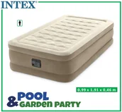 Materace turystyczne - Intex Materac do spania 99 x 191 x 46 cm Ultra Plush Twin z wbudowaną pompką elektryczną 64426 - miniaturka - grafika 1