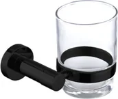 Kubki na szczoteczki do zębów - Omnires MP60320BL Kubek wiszący CZARNY MAT - miniaturka - grafika 1