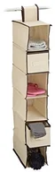 Wieszaki i stojaki - Relaxdays materiałowy regał wiszący z 6 przegródkami i dwoma wsuwanymi pojemnikami, składany, wymiary (wys./szer./gł./): ok 82 x 14,5 x 30 cm, różne kolory 10020570_127 - miniaturka - grafika 1