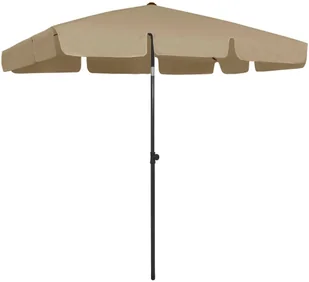 VidaXL Parasol plażowy, taupe, 200x125 cm 314730 VidaXL - Parasole ogrodowe - miniaturka - grafika 2