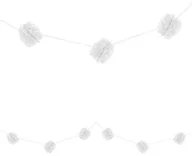 Pozostałe akcesoria kuchenne - Amscan International wieniec z PomPomów, biały 225555.08 - miniaturka - grafika 1