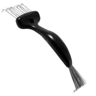 Szczotki i grzebienie do włosów - Olivia Garden Przyrząd do czyszczenia szczotek z wytrzymałego materiału czarny 12746 - miniaturka - grafika 1