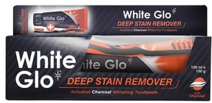 Inny White Glo Charcoal Deep Stain  - Pasta wybielająca (czarna) z aktywnym węglem, 100ml Pas000164 - Pasty do zębów - miniaturka - grafika 2