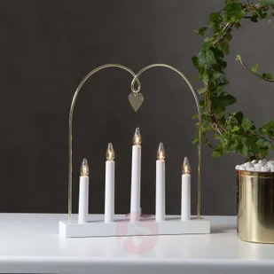 Best Season Świecznik okienny Glossy łuk, 5-pkt. biały - Świeczniki - miniaturka - grafika 3