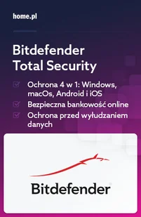 BitDefender Total Security 5 Urządzeń/1 Rok ESD Nowa Licencja Windows macOS Android iOS - Programy antywirusowe BitDefender Total Security 5 Urządzeń/1 Rok ESD Nowa Licencja Windows macOS Android iOS - Programy antywirusowe - miniaturka - grafika 1