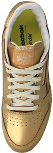 Reebok CL Leather Metallic BS8944 złoty - Buty sportowe damskie - miniaturka - grafika 3