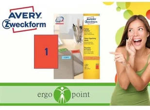 Avery Zweckform Etykiety kolorowe trwałe Zweckform czerwone 210 x 297mm 100 ark./op. 3470 - Etykiety samoprzylepne i bloki etykiet - miniaturka - grafika 4