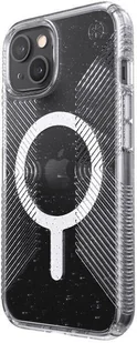Speck Presidio Perfect-Clear Glitter + Grips MagSafe Etui Brokatowe do iPhone 13 z Powłoką Microban (Clear/Platinum Glitter) 141762-9508 - Etui i futerały do telefonów - miniaturka - grafika 2
