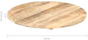 vidaXL Lumarko Blat stołu, lite drewno mango, okrągły, 15-16 mm, 50 cm 286000 - Meble modułowe i akcesoria - miniaturka - grafika 4