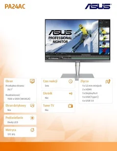 Asus ProArt PA24AC 24,1" szary (90LM04B0-B01370) - Monitory - miniaturka - grafika 3