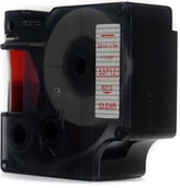 Taśmy do drukarek barwiące - Dymo JetWorld Taśma D1 Czerwony na Przezroczystym 24mm x 7m 53712) stron JWT-D53712N - miniaturka - grafika 1
