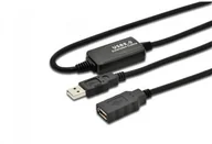 Kable USB - Digitus Kabel USB 2.0A /M - USB A/Ż10 m czarny (DA-73100-1) - miniaturka - grafika 1
