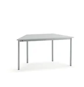 Meble do szkół i przedszkoli - AJ Produkty Biurko SONITUS TRAPETS, 1200x600x720 mm, szary laminat, szary aluminium - miniaturka - grafika 1