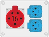 Rozdzielnie elektryczne - Pawbol Rozdzielnica R-BOX 190 2x250V 1x16A/5p B.1602 B.1602 - miniaturka - grafika 1