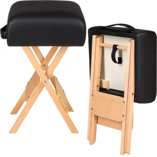 tectake 3-strefowy stół do masażu z wyściółką 10 cm, rolkami i drewnianą ramą - czarny 400278 - Stoły i łóżka do masażu - miniaturka - grafika 6