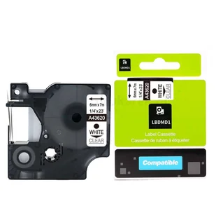 Dymo strefadrukarek.pl Taśma D1 43620 6mm x 7m przeźroczysta biały nadruk - zamiennik | OSZCZĘDZAJ DO 80% - ZADZWOŃ! 730811399 PROMOCJA! D1-43620 - Etykiety do drukarek - miniaturka - grafika 4