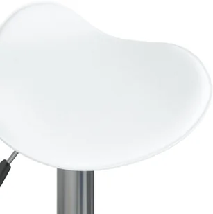 vidaXL Lumarko Stołek barowy, biały, chromowana stal i sztuczna skóra 335079 - Taborety i hokery - miniaturka - grafika 6