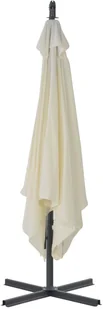 vidaXL Parasol wiszący ze stalowym słupkiem, 300 cm, piaskowy - Parasole ogrodowe - miniaturka - grafika 5