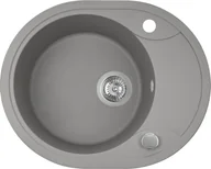 Zlewozmywaki - Laveo Zlewozmywak granitowy szary 1-komorowy DAFNE 470x580mm SBD_583T - - miniaturka - grafika 1